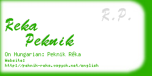 reka peknik business card